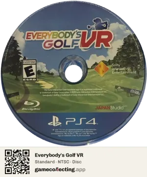 Everybody's Golf VR PlayStation 4, NTSC disc