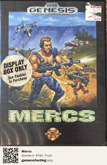 Mercs Sega Mega Drive / Genesis, NTSC box front
