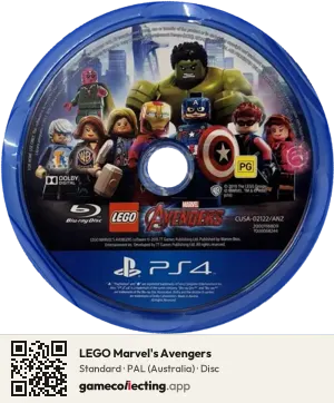 LEGO Marvel's Avengers PlayStation 4, PAL disc