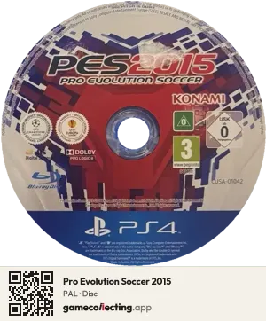 Pro Evolution Soccer 2015 PlayStation 4, PAL disc