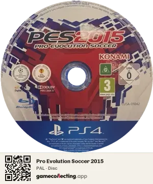 Pro Evolution Soccer 2015 PlayStation 4, PAL disc
