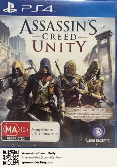 Assassin's Creed: Unity PlayStation 4, Australia box front