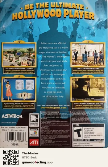 The Movies Computer, NTSC box back