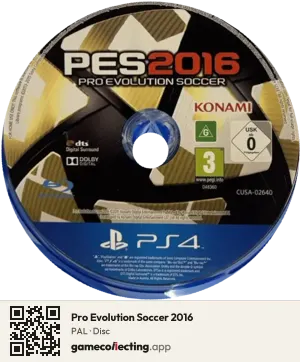 Pro Evolution Soccer 2016 PlayStation 4, PAL disc
