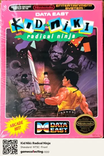 Kid Niki: Radical Ninja Nintendo Entertainment System, NTSC box front