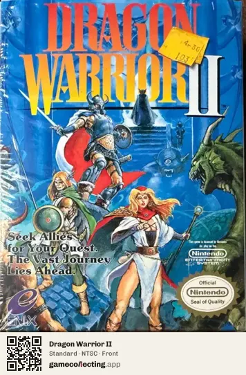 Dragon Warrior II Nintendo Entertainment System, NTSC box front