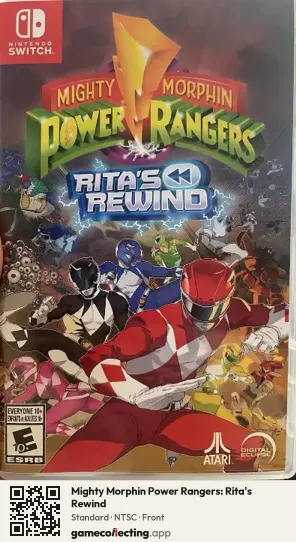 Mighty Morphin Power Rangers: Rita's Rewind Nintendo Switch, NTSC box front