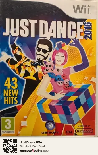Just Dance 2016 Nintendo Wii, PAL box front