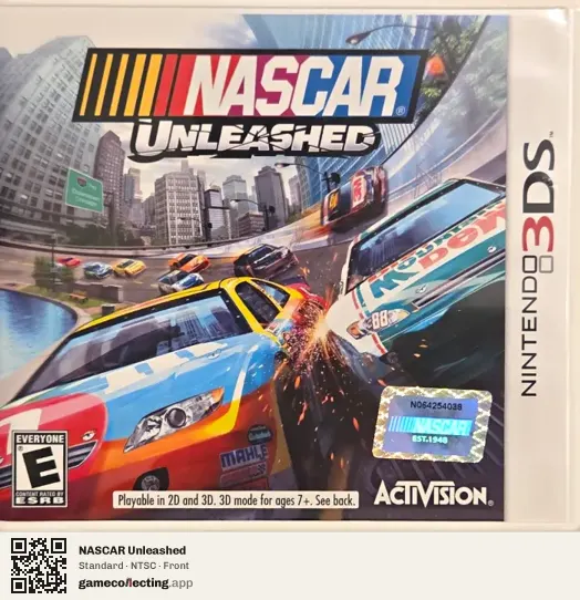 NASCAR Unleashed Nintendo 3DS, NTSC box front