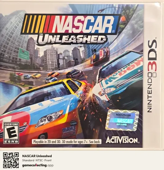 NASCAR Unleashed Nintendo 3DS, NTSC box front