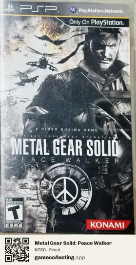 Metal Gear Solid: Peace Walker PlayStation Portable, NTSC box front