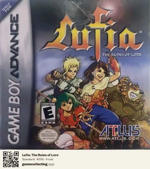 Lufia: The Ruins of Lore Game Boy Advance, NTSC box front