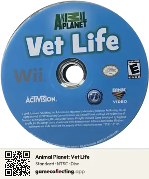 Animal Planet: Vet Life Nintendo Wii, NTSC disc