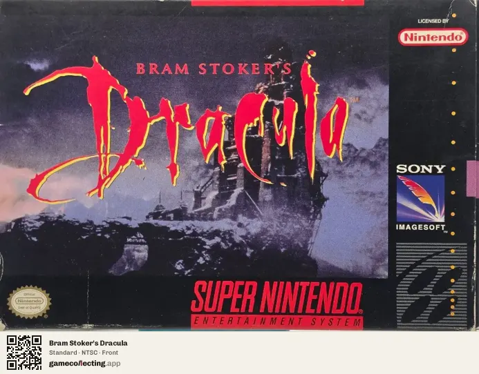 Bram Stoker's Dracula Super Nintendo Entertainment System, NTSC box front