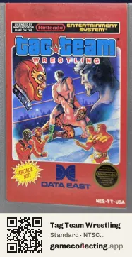 Tag Team Wrestling Nintendo Entertainment System, NTSC cartridge label