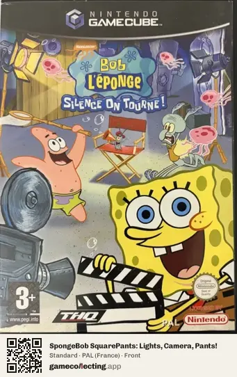 SpongeBob SquarePants: Lights, Camera, Pants! Nintendo GameCube, France box front