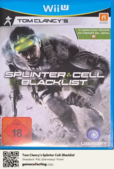 Tom Clancy's Splinter Cell: Blacklist Nintendo Wii U, Germany box front