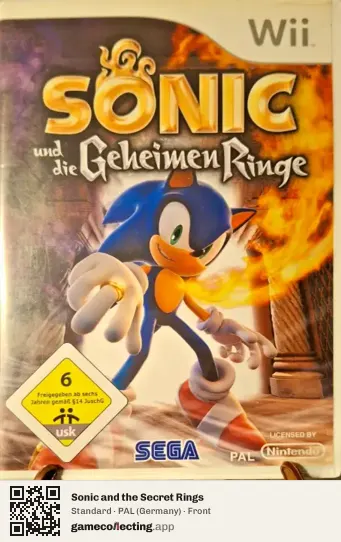 Sonic and the Secret Rings Nintendo Wii, Germany box front