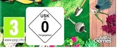 Garden Simulator, the USK square on its front