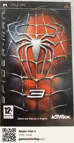 Spider-Man 3 PlayStation Portable, NTSC box front