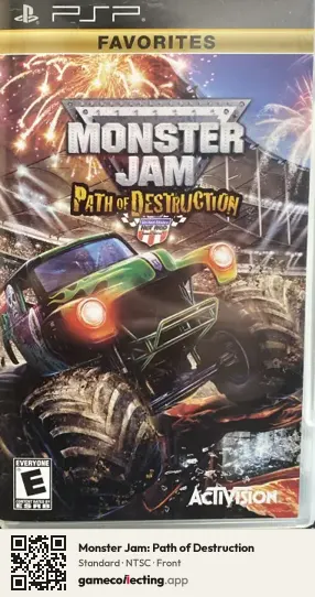 Monster Jam: Path of Destruction PlayStation Portable, NTSC box front