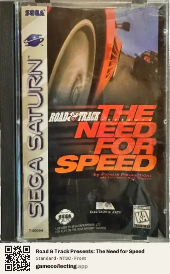Road & Track Presents: The Need for Speed Sega Saturn, NTSC box front
