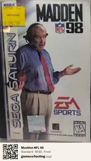 Madden NFL 98 Sega Saturn, NTSC box front