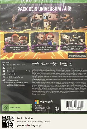 Funko Fusion Xbox Series X, Germany box back