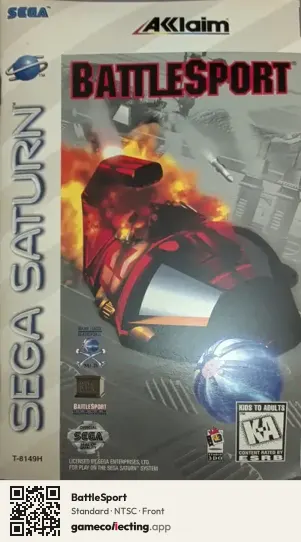 BattleSport Sega Saturn, NTSC box front