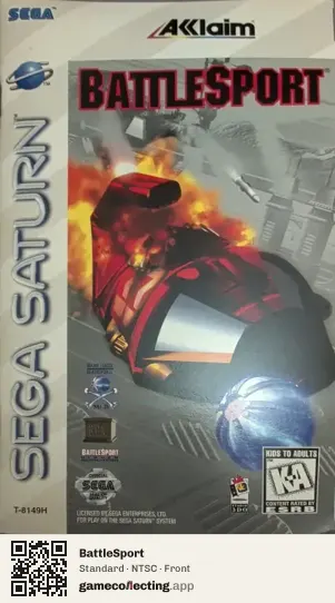 BattleSport Sega Saturn, NTSC box front