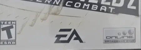 Battlefield 2: Modern Combat, the ESRB box on its front