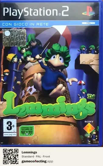 Lemmings PlayStation 2, PAL box front