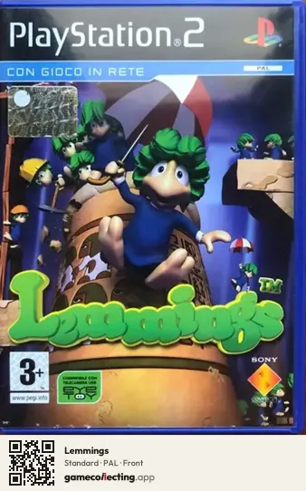 Lemmings PlayStation 2, PAL box front
