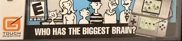 Big Brain Academy, the ESRB box on its front