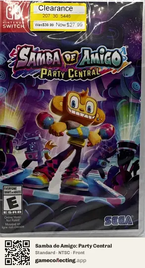 Samba de Amigo: Party Central Nintendo Switch, NTSC box front