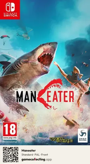 Maneater Nintendo Switch, PAL box front