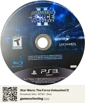 Star Wars: The Force Unleashed II PlayStation 3, NTSC disc