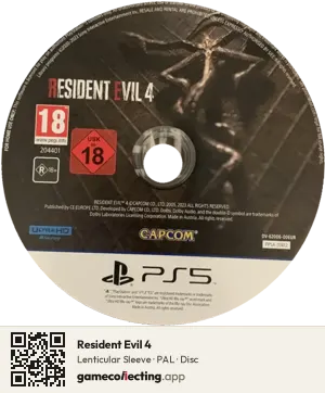 Resident Evil 4 PlayStation 5, PAL disc