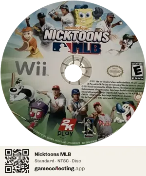 Nicktoons MLB Nintendo Wii, NTSC disc