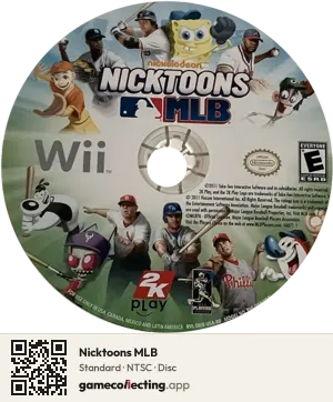 Nicktoons MLB Nintendo Wii, NTSC disc