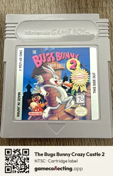 The Bugs Bunny Crazy Castle 2 Game Boy, NTSC cartridge label