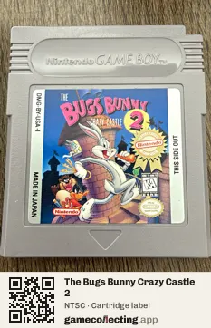 The Bugs Bunny Crazy Castle 2 Game Boy, NTSC cartridge label