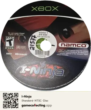 I-Ninja Xbox, NTSC disc