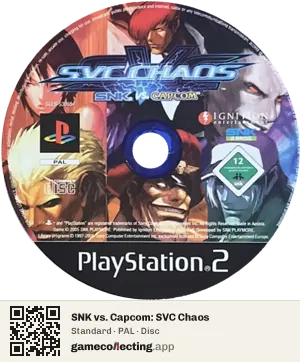 SNK vs. Capcom: SVC Chaos PlayStation 2, PAL disc