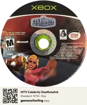 MTV Celebrity Deathmatch Xbox, NTSC disc