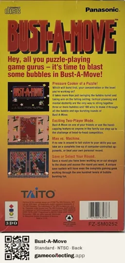 Bust-A-Move 3DO Interactive Multiplayer, NTSC box back