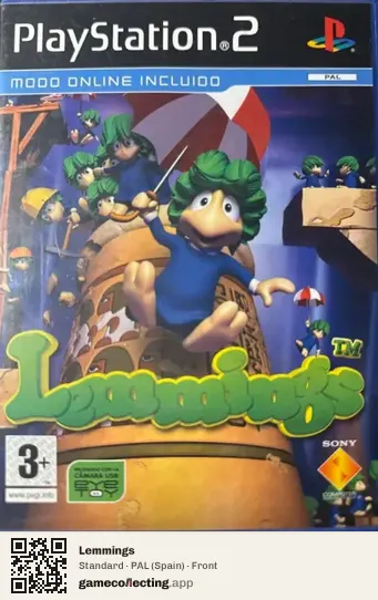 Lemmings PlayStation 2, Spain box front