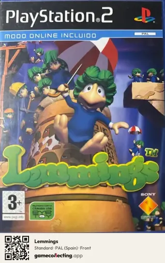 Lemmings PlayStation 2, Spain box front