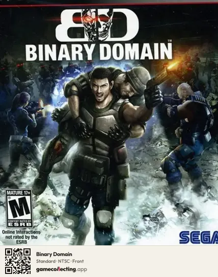 Binary Domain PlayStation 3, NTSC box front