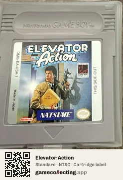 Elevator Action Game Boy, NTSC cartridge label